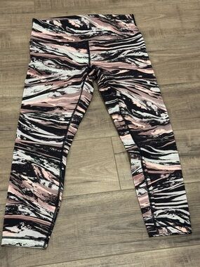NWOT Lululemon Wunder Under 25" Full-On Luxtreme Dali Pink Black Marble 10